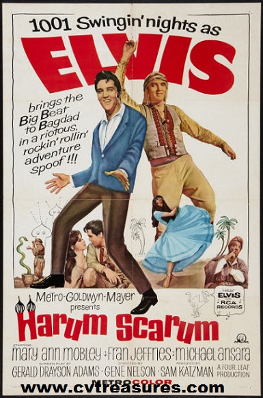 Harum Scarum Elvis Preslet Vintage Movie poster one sheet 1965