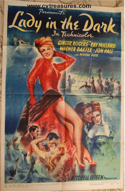 Lady in the Dark Vintage Movie Poster Ginger Rogers 1944