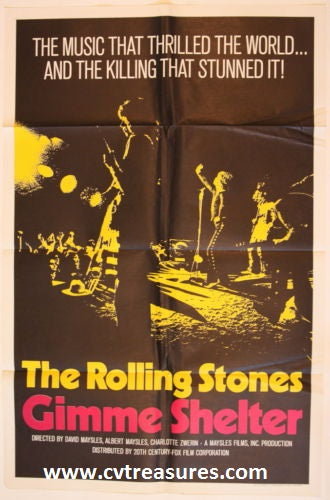 Gimme Shelter Rolling Stones movie poster one sheet 1970