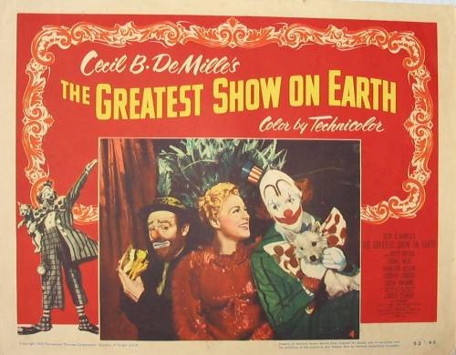 Greatest Show on Earth, 1952 Original portrait lobby card