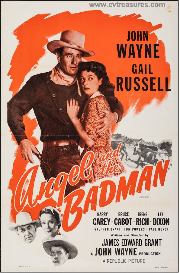 Angel & the Badman western movie poster one sheet John Wayne 59