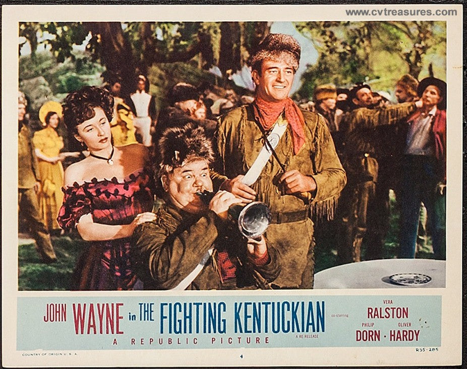 Fighting Kentuckian Vintage Lobby Card John Wayne Oliver Hardy ...