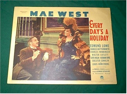 Everyday's a Holiday Vintage Movie Poster Lobby Card Mae West