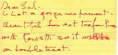 Katharine Hepburn Handwritten Note